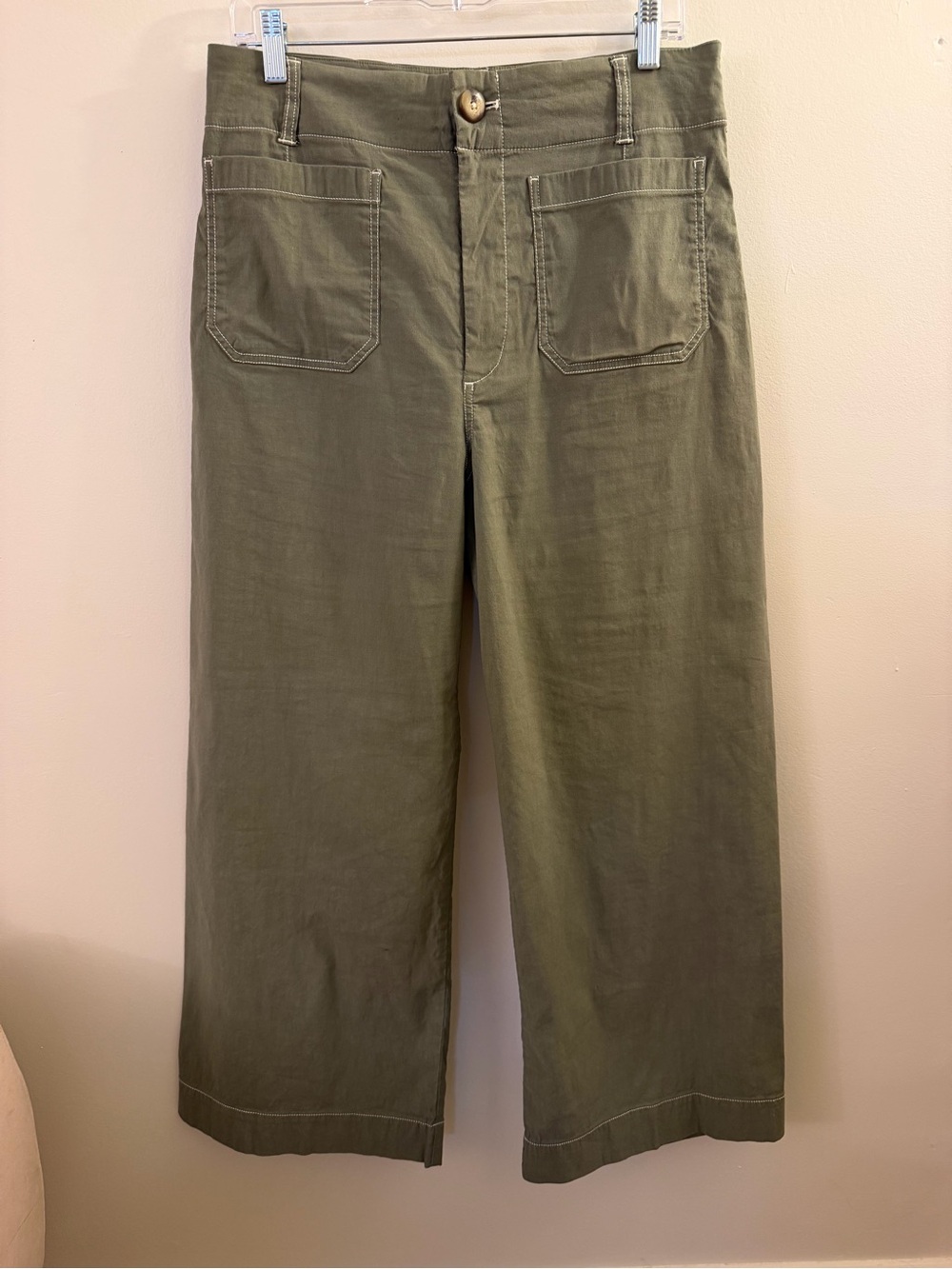 Maeve The Colette pants in Olive Green